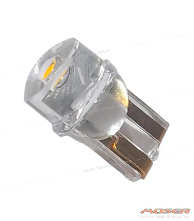 Led T10 W5W 12v Ambar Posicion Led Cristal