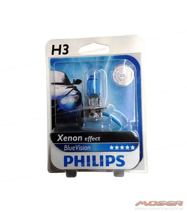 Lampara H3 12v 55w Philips Blue Vision 