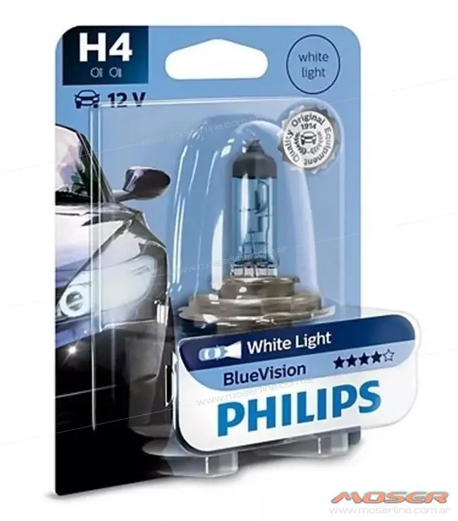 Lampara H4 12v 60/55w Philips Blue Vision 