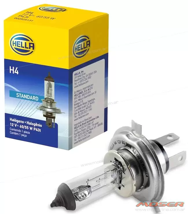 Lampara Hella H4 12v 60/55w p43t