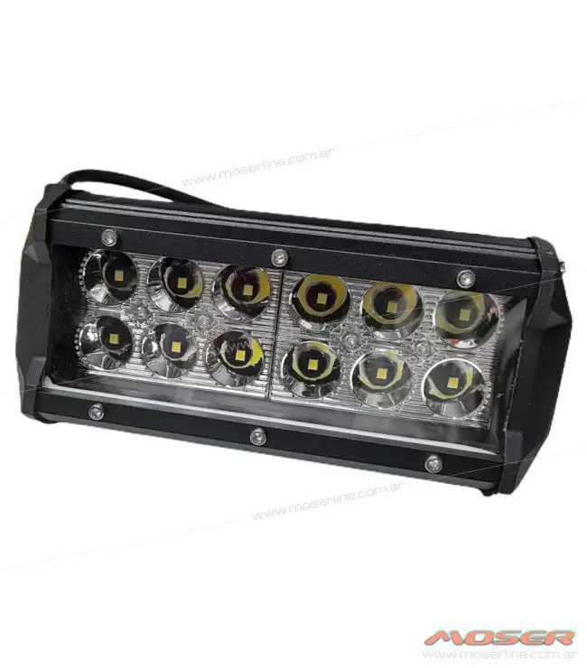Barra de 12 Led Recta 36w - Haz de Luz Spot