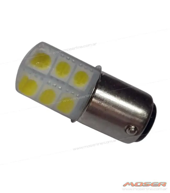 Led GEL 2 polos 21/5w Blanca P21/5W
