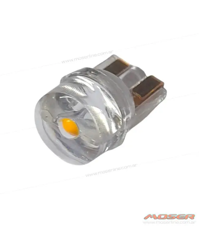 Led T10 W5W 12v Ambar Posicion Led Cristal