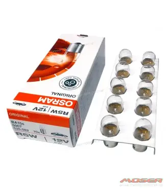 Caja X 10 Lamparas 5007 R5w Ba15s Osram 12v 5w