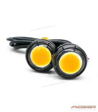 Juego Luz led ojo de águila, led ámbar lupa 12v 9w