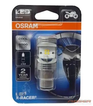 Lampara Led Moto S2 12v BA20d Osram LED X-Racer Culote Bosch 6000k Cool White