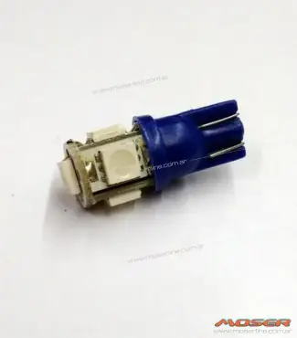 Led T10 5 SMD Azul