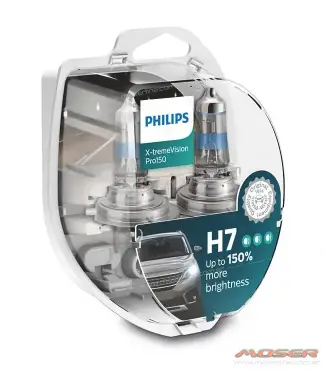 Kit Philips X-tremeVision Pro150 H7 (+150% Luz) - Máximo Rendimiento