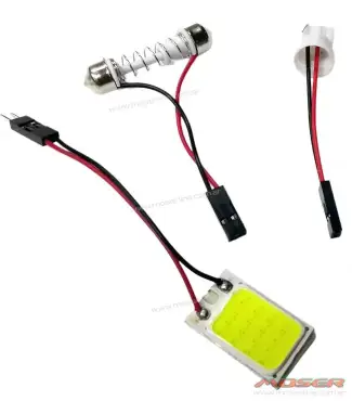 Plaqueta de Led Interior 18 COB Adhesiva con Adaptadores