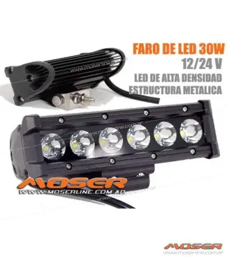 Faro LED 30W Barra rectangular